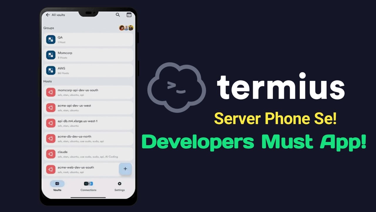 Termius SSH App | Mobile se server control kaise karein | SSH Client Guide