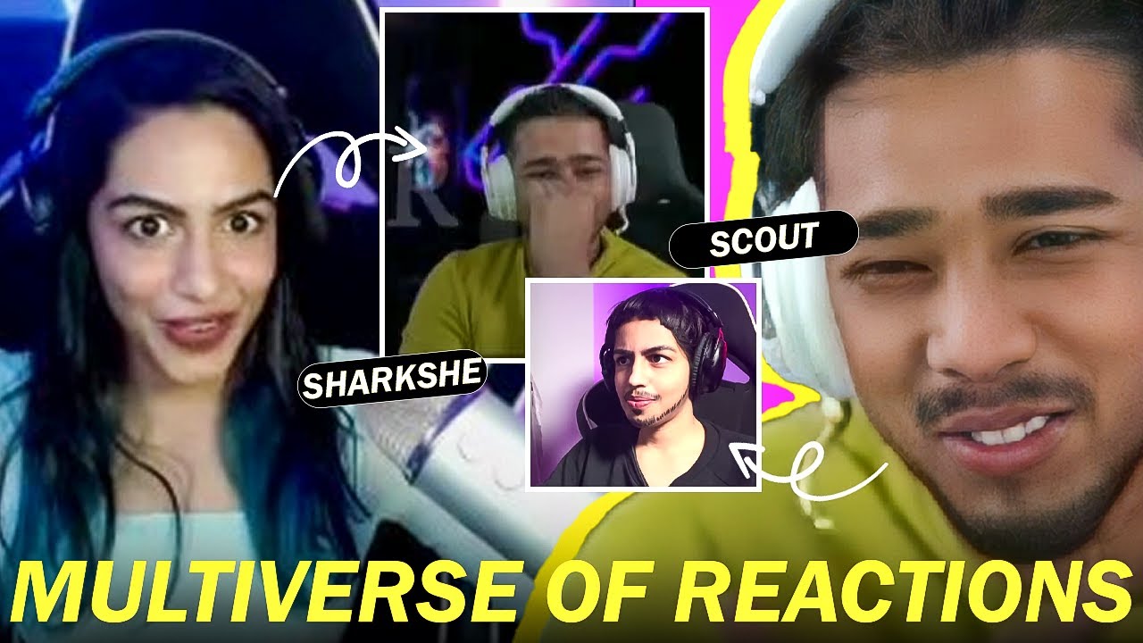 Scout reacts to Sharkshe  (Multiverse of reactions)🤯
