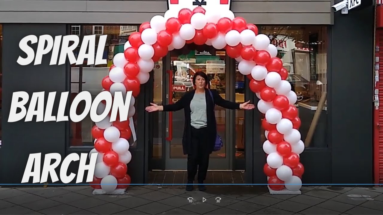 HOW TO: Make A Spiral Balloon Arch With Stand - (Balloon Décor Tutorials)