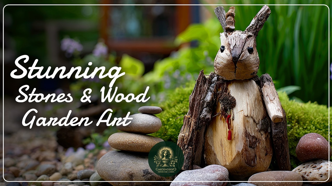 🌿 Creative Outdoor Decor Projects with Stone and Driftwood Beauty