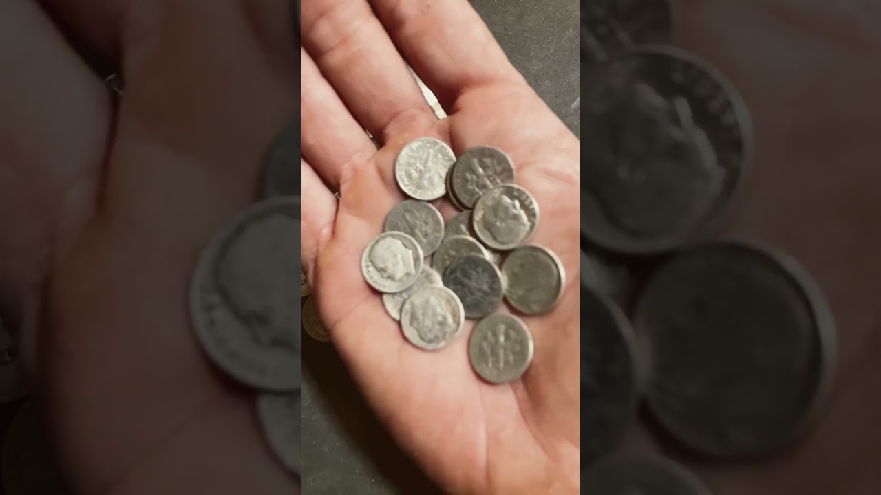 SILVER DIMES!    One of the cheapest ways to get an ounce of silver! #coin #money #silver