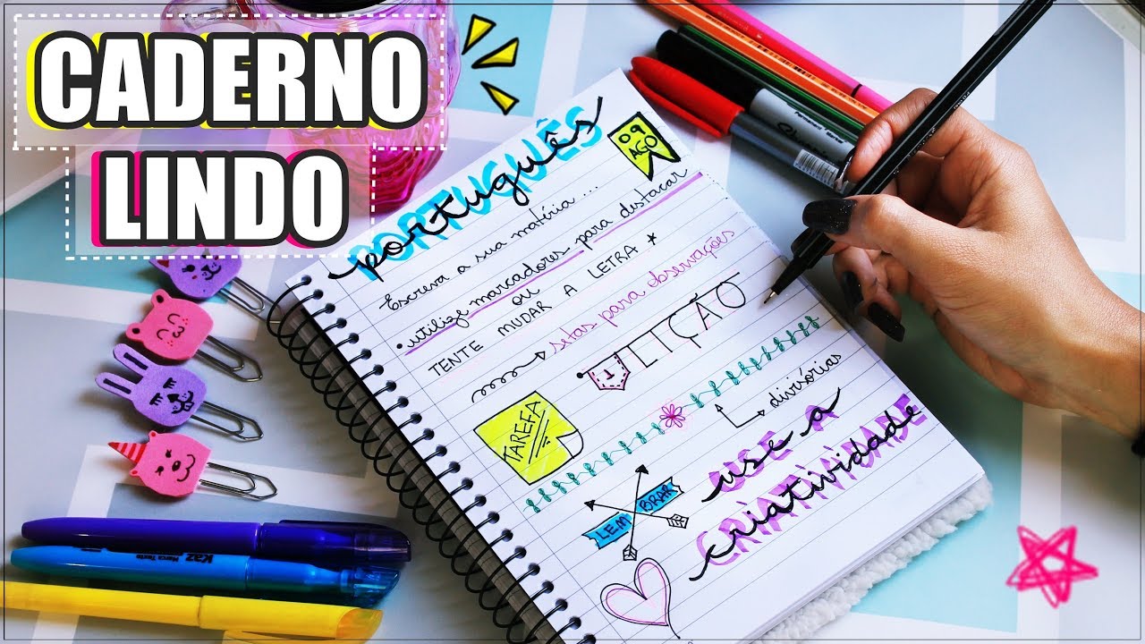 CADERNO LINDO E ORGANIZADO #1 - IDEIAS DE TÍTULOS, COMO TER LETRA BONITA