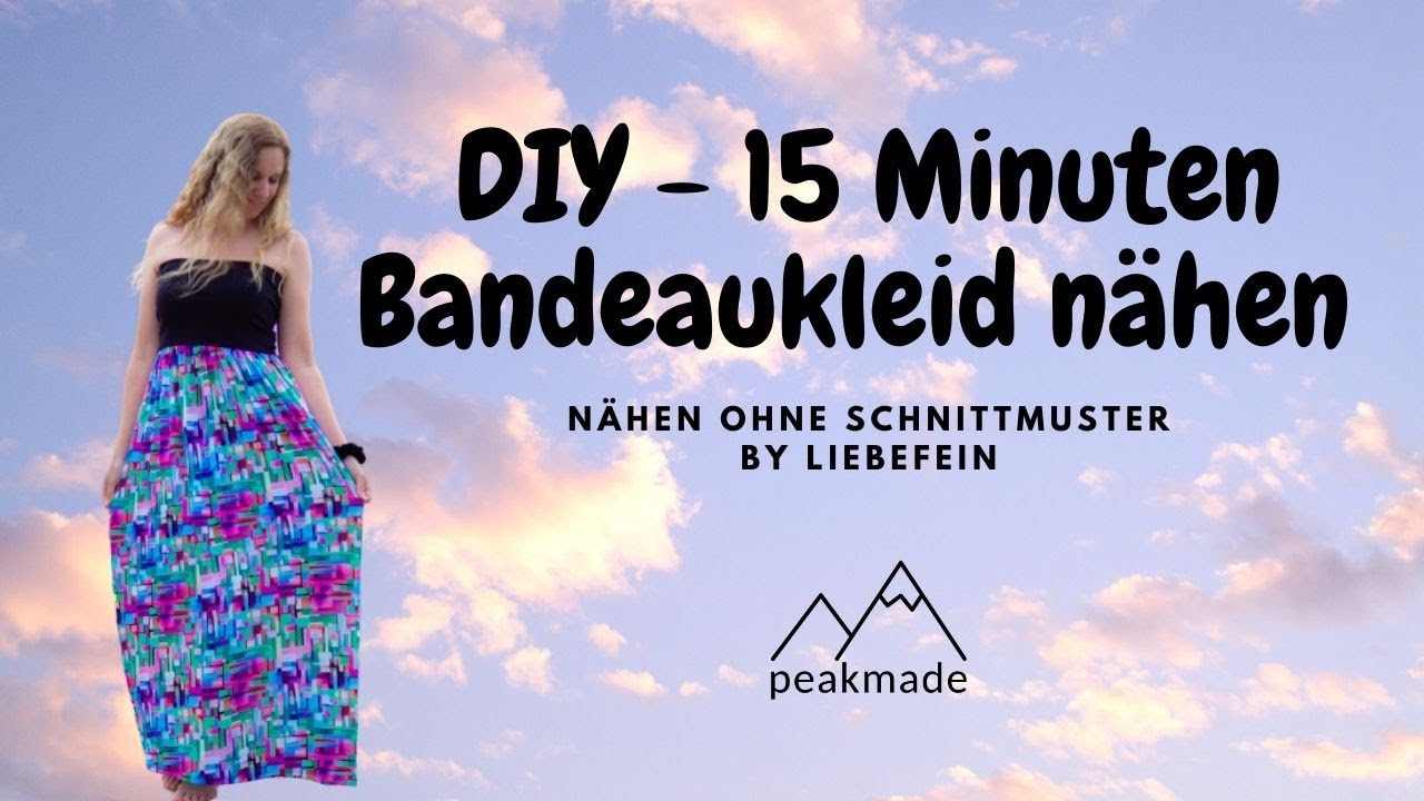 DIY - 15 Minuten Bandeaukleid nähen ohne Schnittmuster