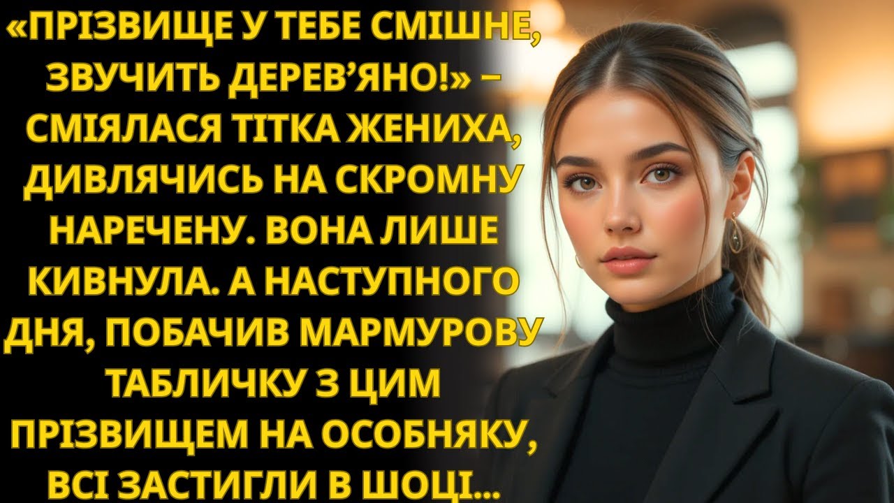Родня жениха висміяла моє «просте прізвище»  Але коли вони побачили його на фасаді маєтку — поблідні