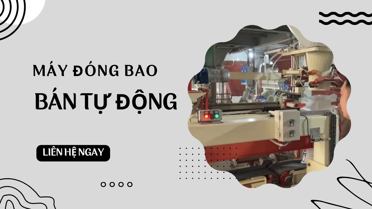 MÁY ĐÓNG BAO bán tự động - 1 nhân công - 600–700 bao/giờ.