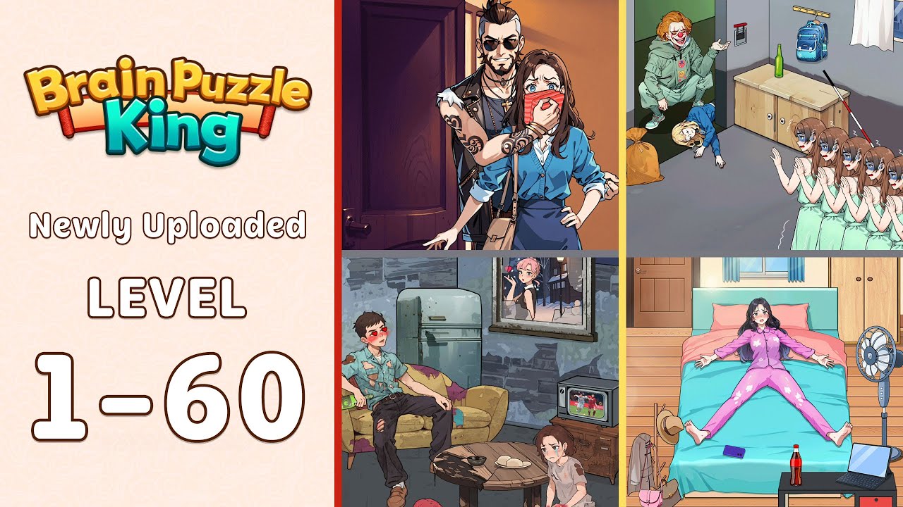 Brain Puzzle King All Levels 1-60 | Updated New Levels | Complete Walkthrough & Solutions! 🎯