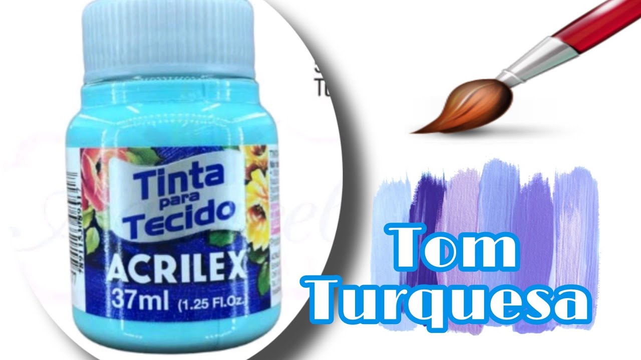 Dica do dia - Como fazer a cor turquesa - tinta de tecido turquesa da acrilex