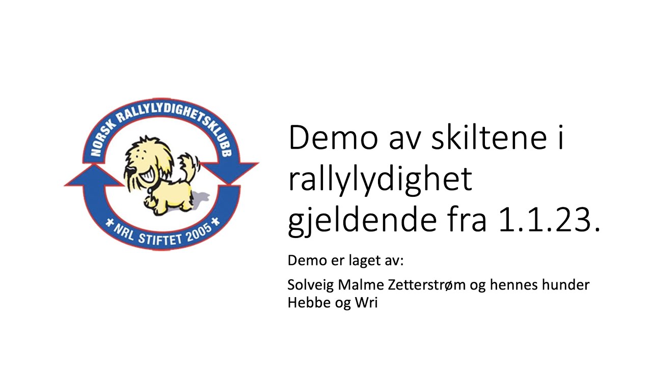 Demo av skiltene i rallylydighet gjeldende fra 1.1.23