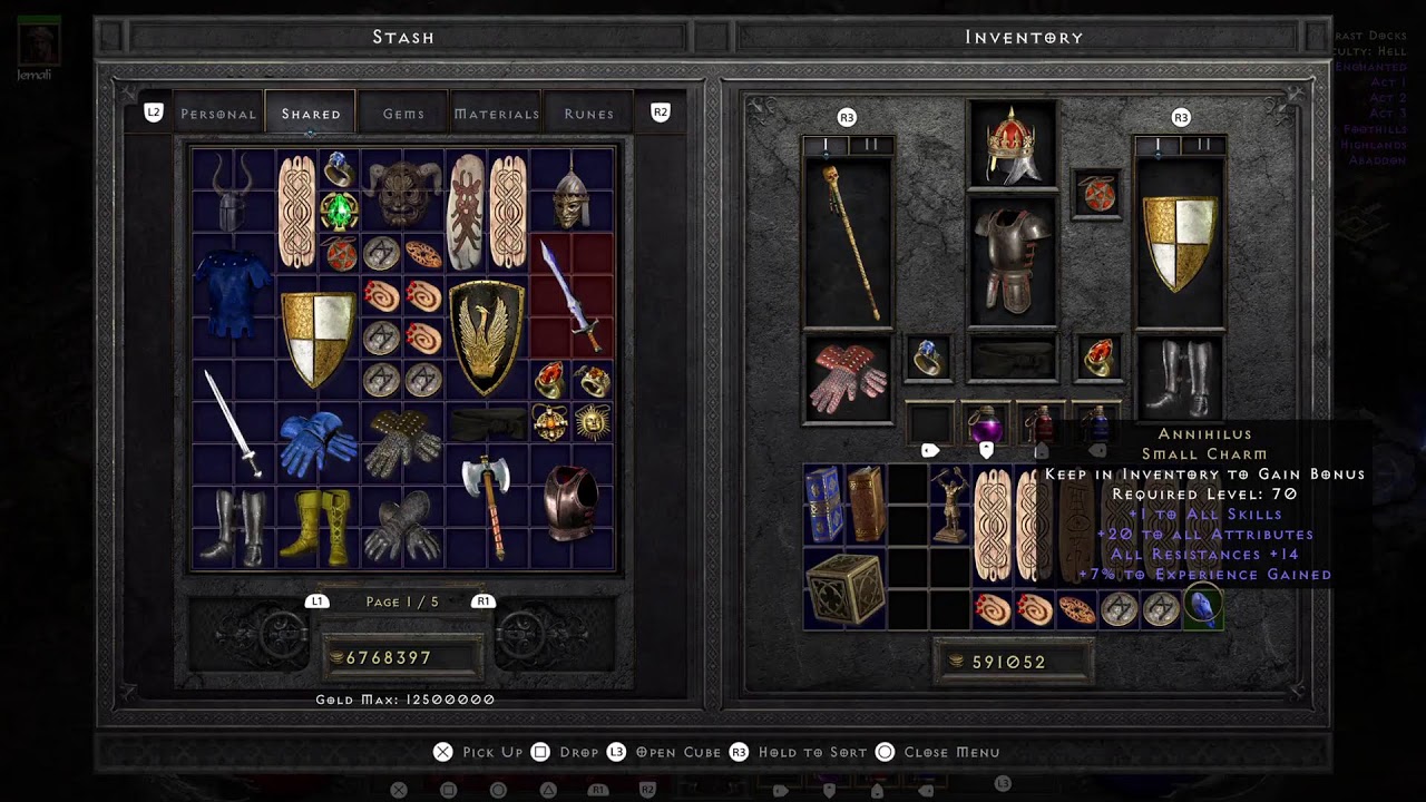 Diablo2 resurrected !!! Ladder SS13 ตอนที่ 10 โซ่หวาน ตำนาน Sunder Charm ไม่ดรอป ?