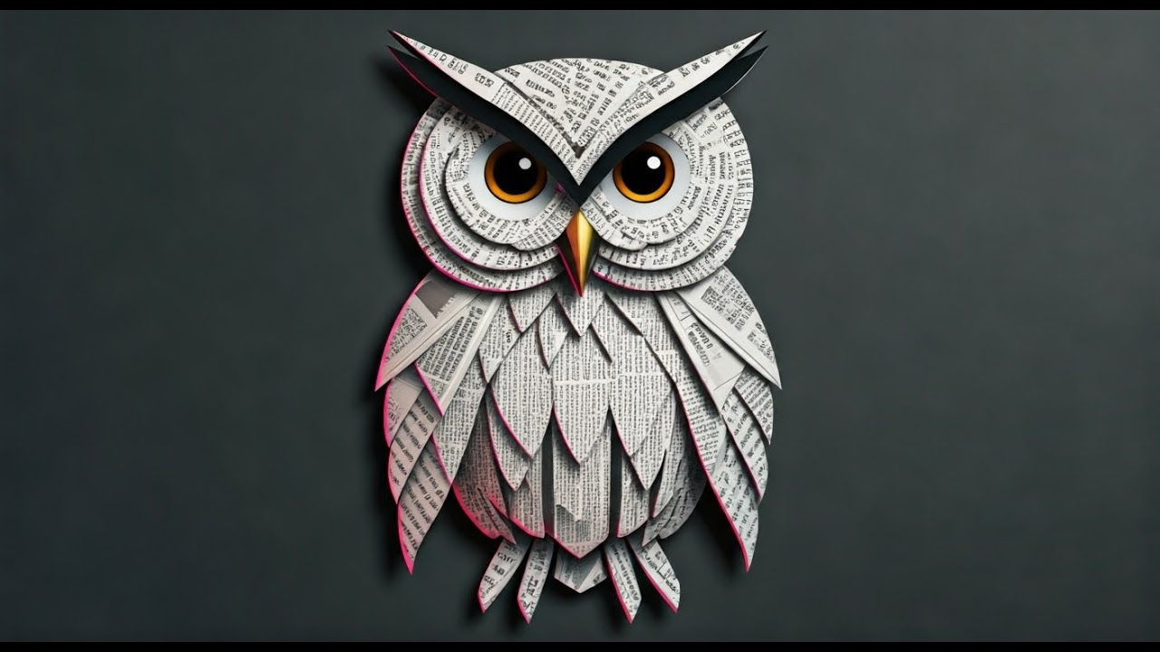 DIY Newspaper Owl | Easy & Creative Recycled Paper Craft 🦉✨ 