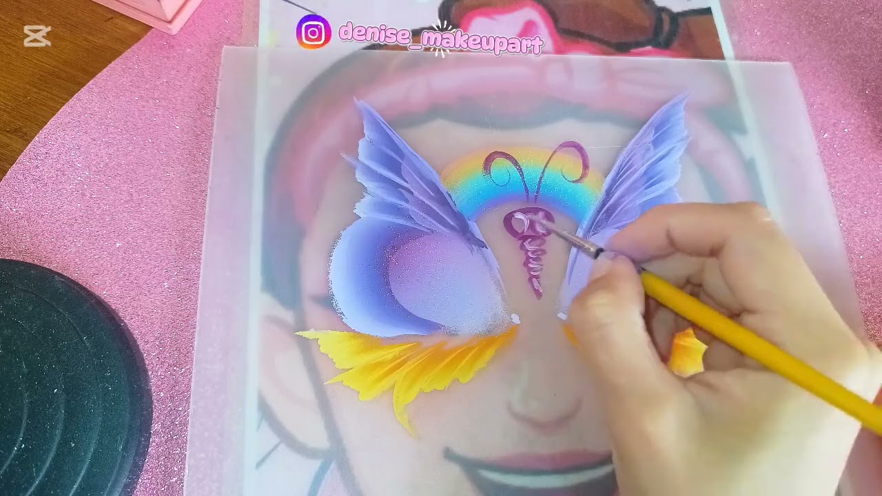 Mariposa one stroke VS Mariposa con trazos - pintacaritas/ facepainting 🦋