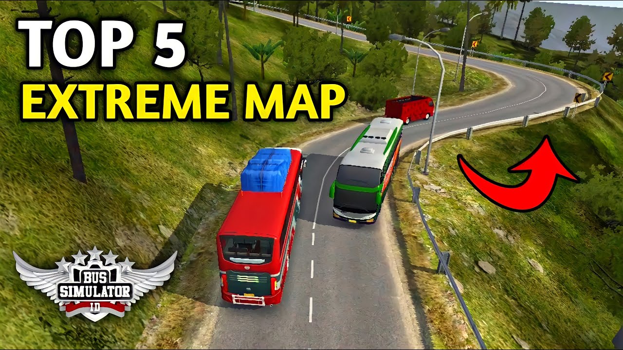 🚚TOP 5 Extreme Map In Bus Simulator Indonesia New Update 4.0 By Maleo🏕 | Bus Gameplay