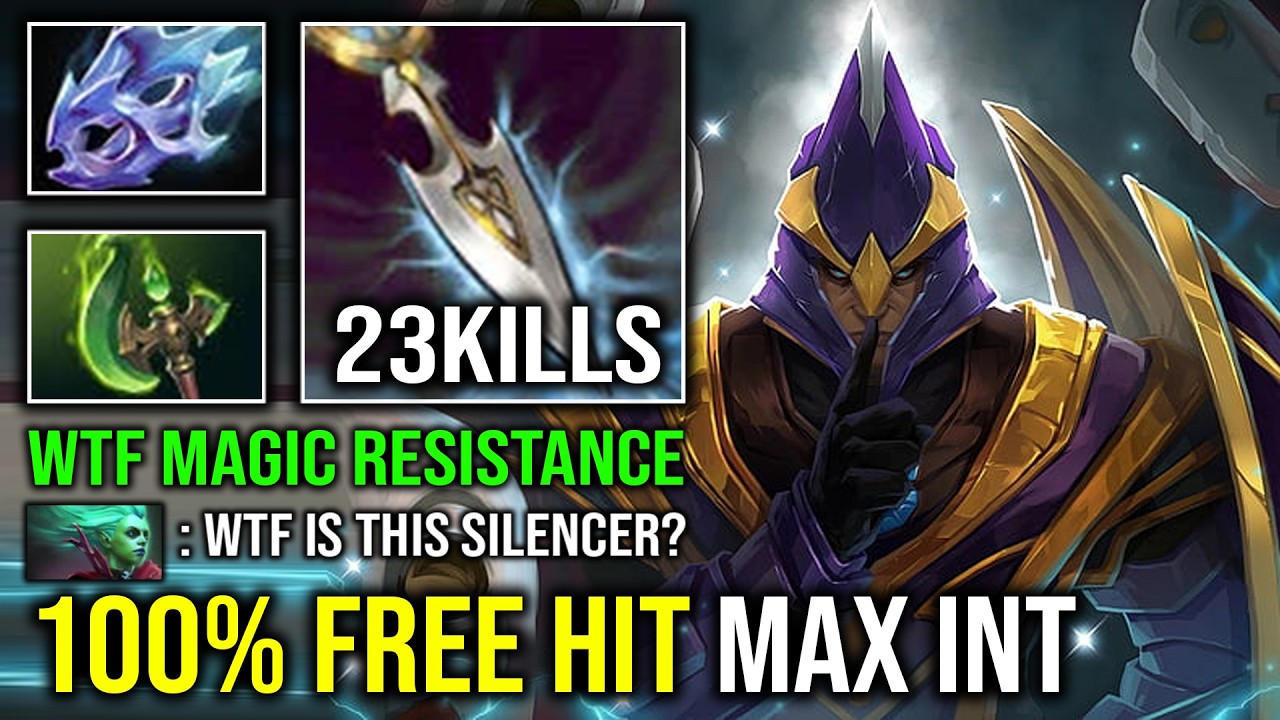 NEW OP MID HERO 100% Free Hit Max INT Crazy Magic Resistance Solo Mid Hyper Carry Silencer Dota 2