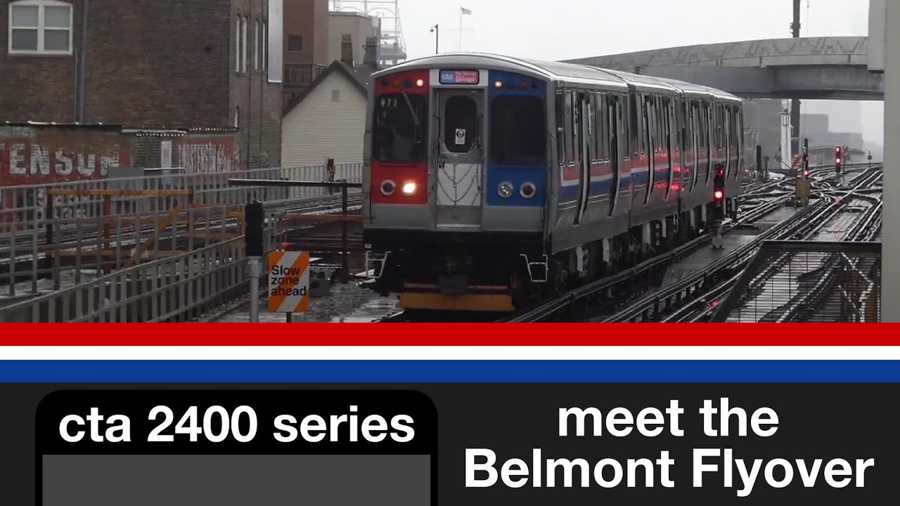 CTA's 2400 Series 'L' Cars Meet Red-Purple Bypass (Belmont Flyover) - 4/24/22