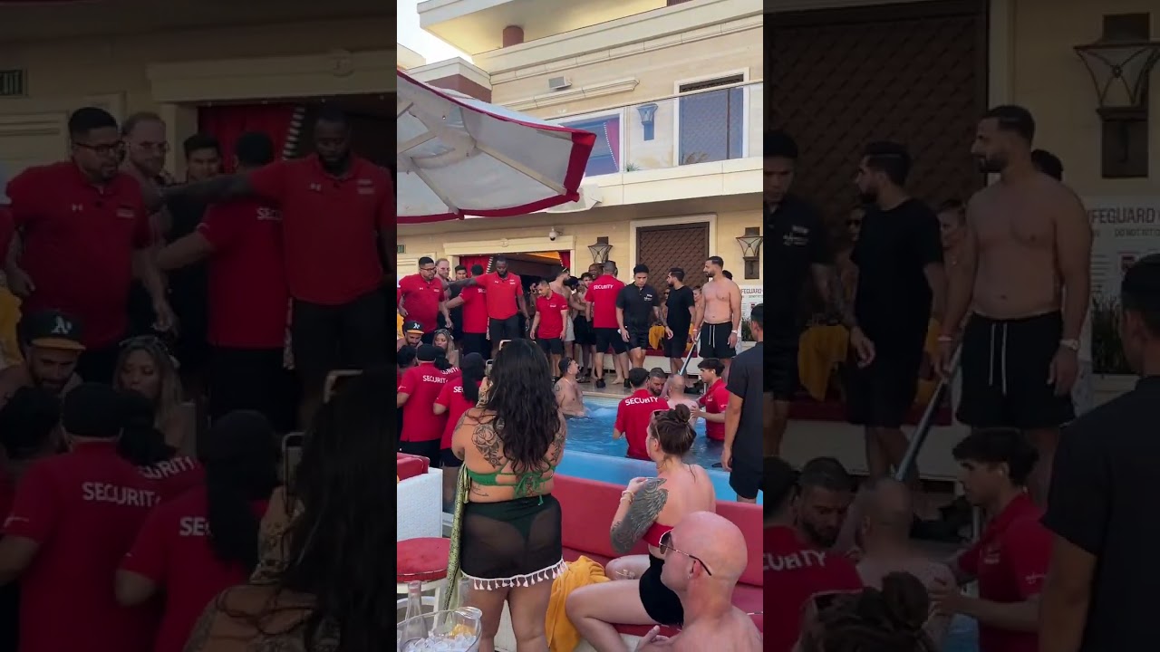 Massive Fight At Encore Beach Club!