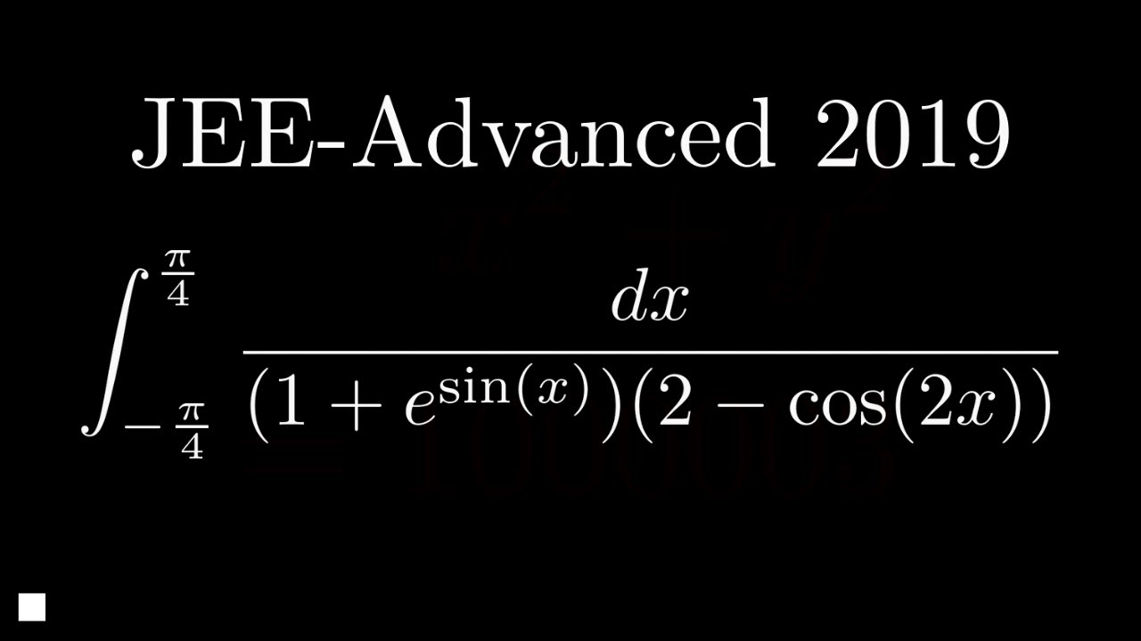 Integral from JEE Advanced 2019
