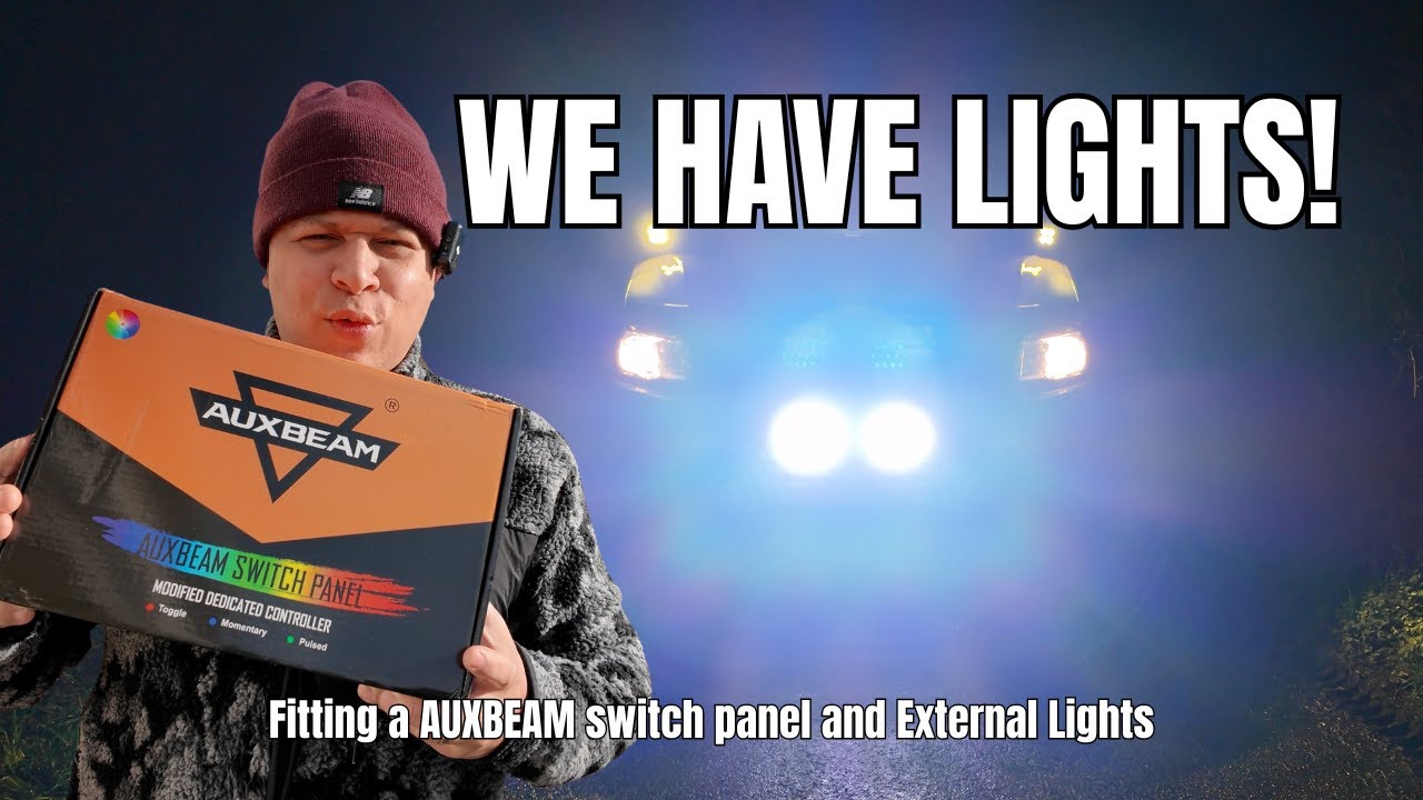 How to fit a AUXBEAM Switch Panel and EXTERNAL LIGHTS to your Campervan! | VW Crafter Build