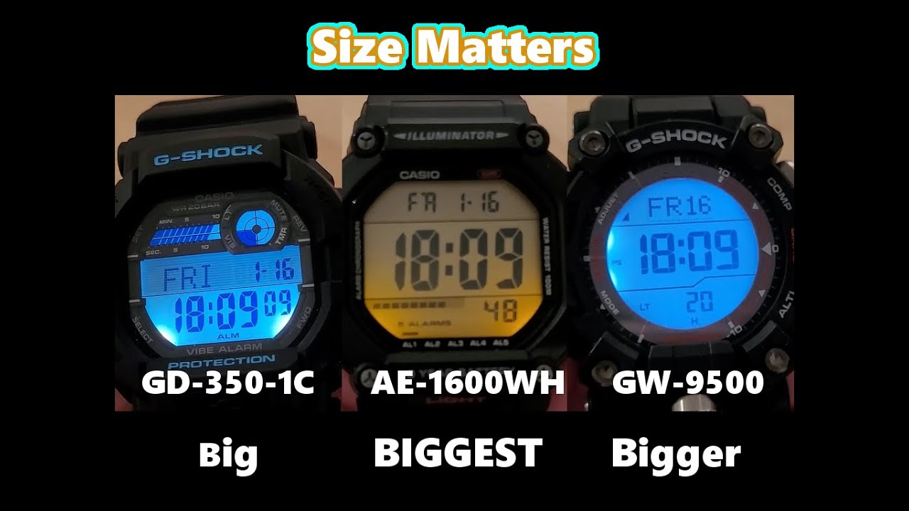Размер имеет значение! Насколько большие у вас пальцы? GD-350, GW-9500, AE-1600WH