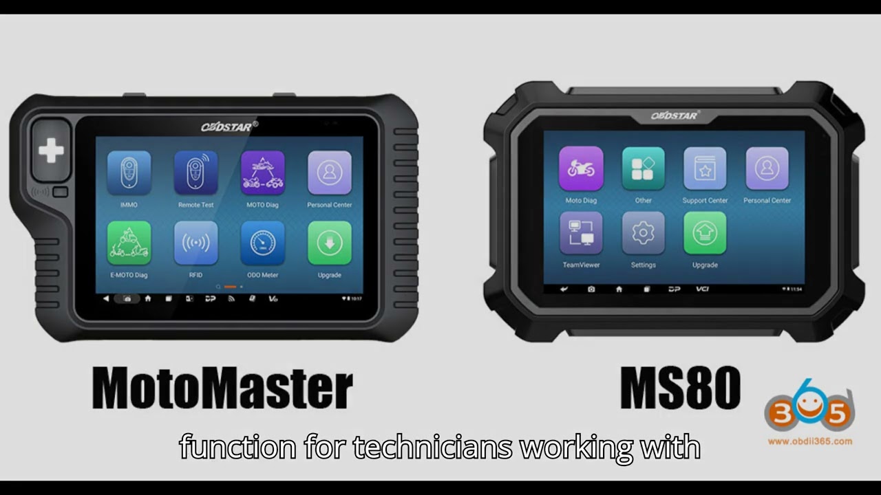 OBDSTAR MotoMaster против сканера мотоциклов MS80