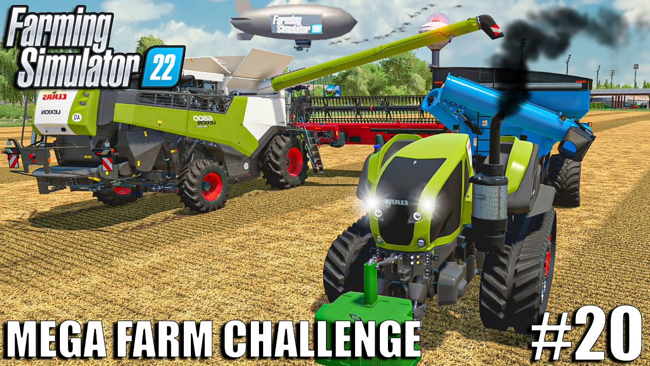 Harvesting SOYBEANS with CLAAS ROBOTS | MEGA FARM Challenge | Farming Simulator 22