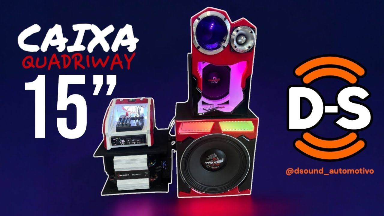 Caixa quadriway 15” 100% HARD POWER  #somautomotivo #hardpower