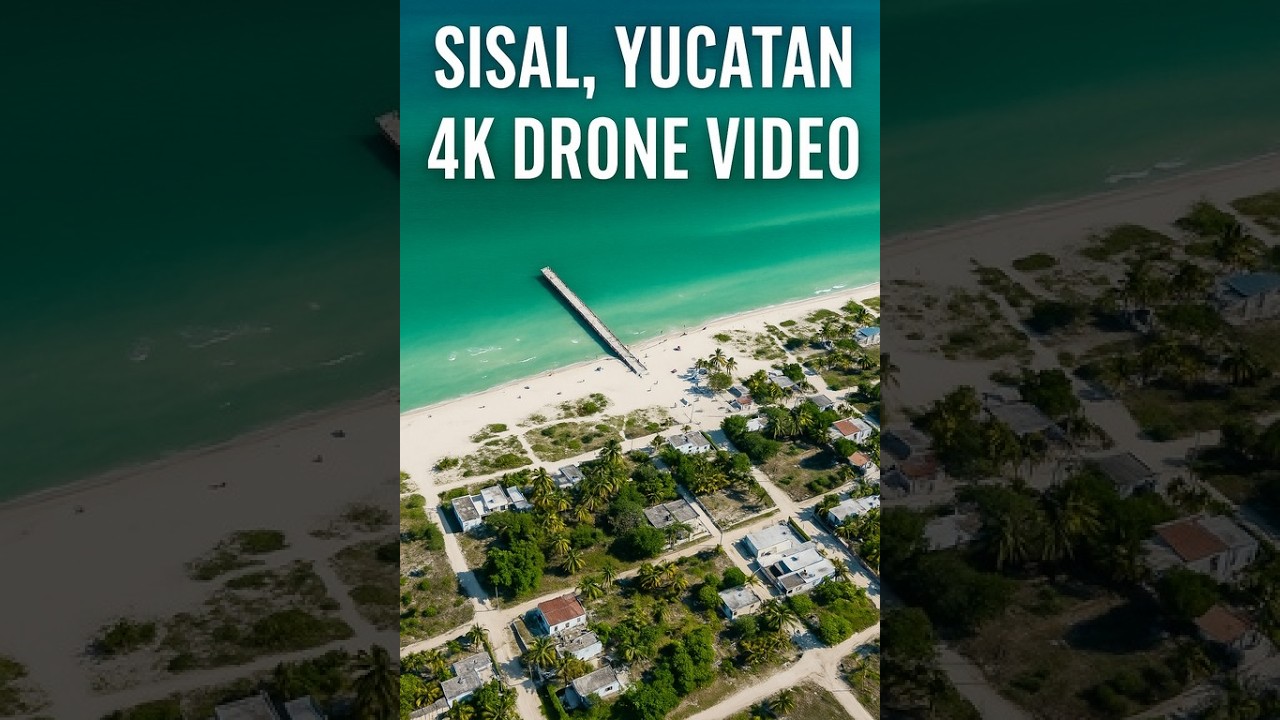 Sisal Yucatán desde el aire | Drone 4k | #sisal #sisalyucatan #yucatancoast #sisalbeach #sisalplaya