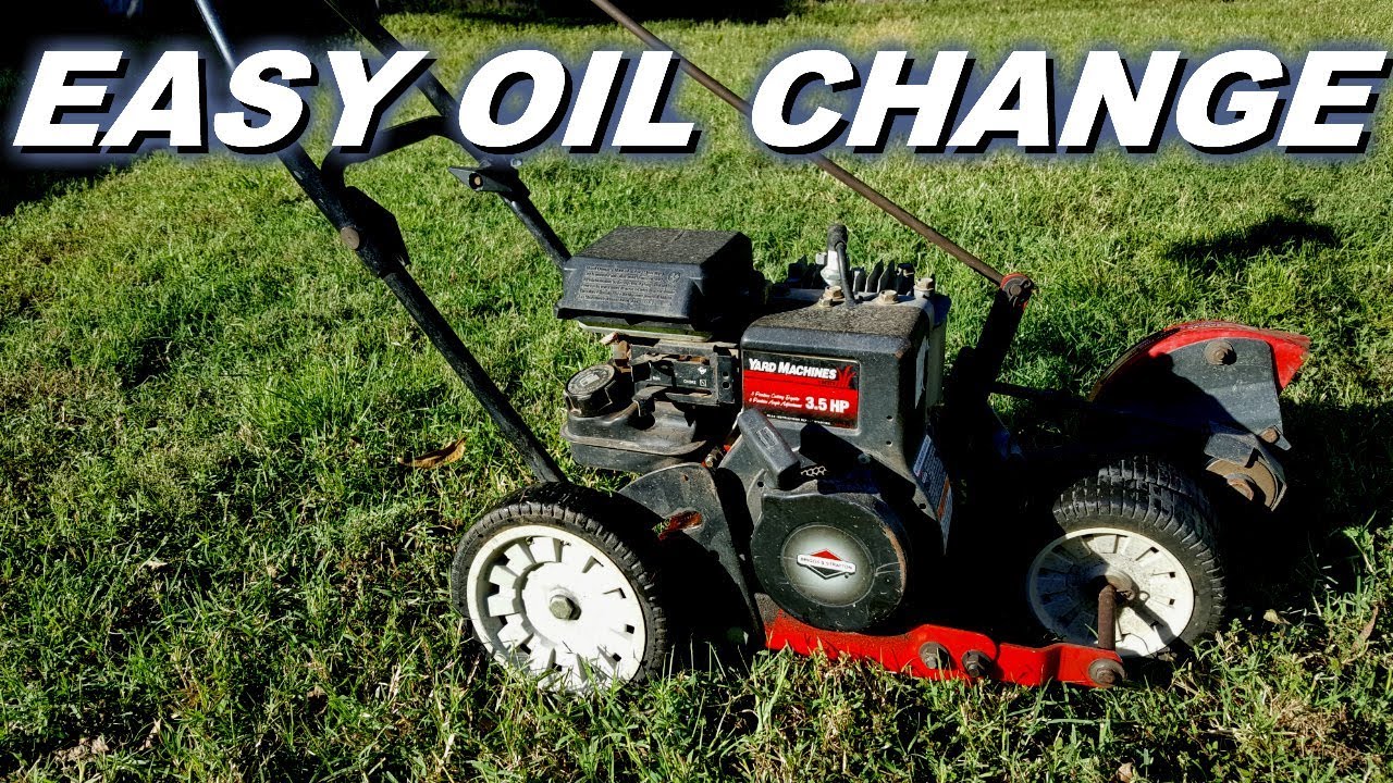 Using a siphon pump to change oil on an edger