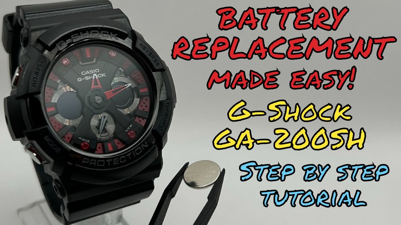 Замена аккумулятора G Shock GA-200SH — это просто! Пошаговое руководство (модуль 5229)