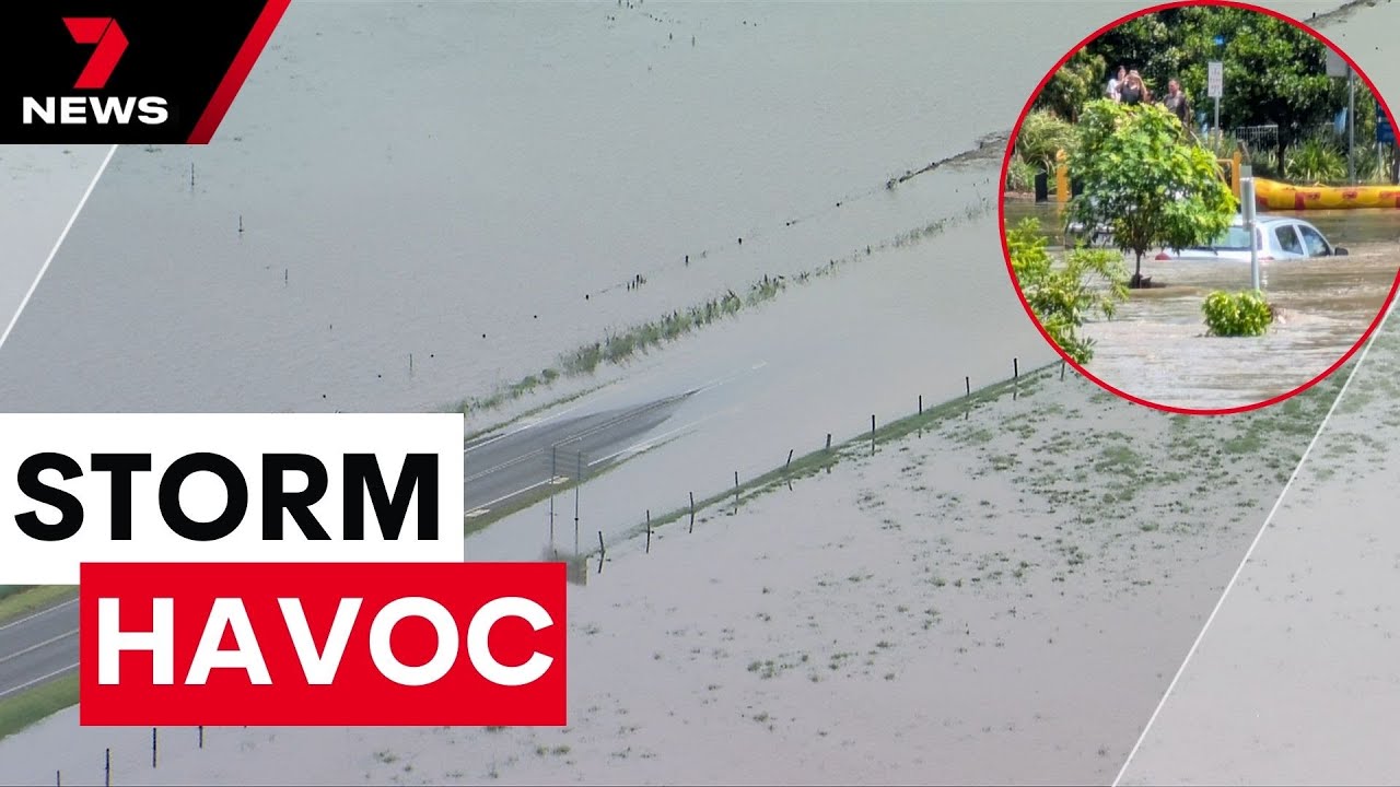 Slow moving storms cause dangerous flash flooding across South East Queensland | 7NEWS