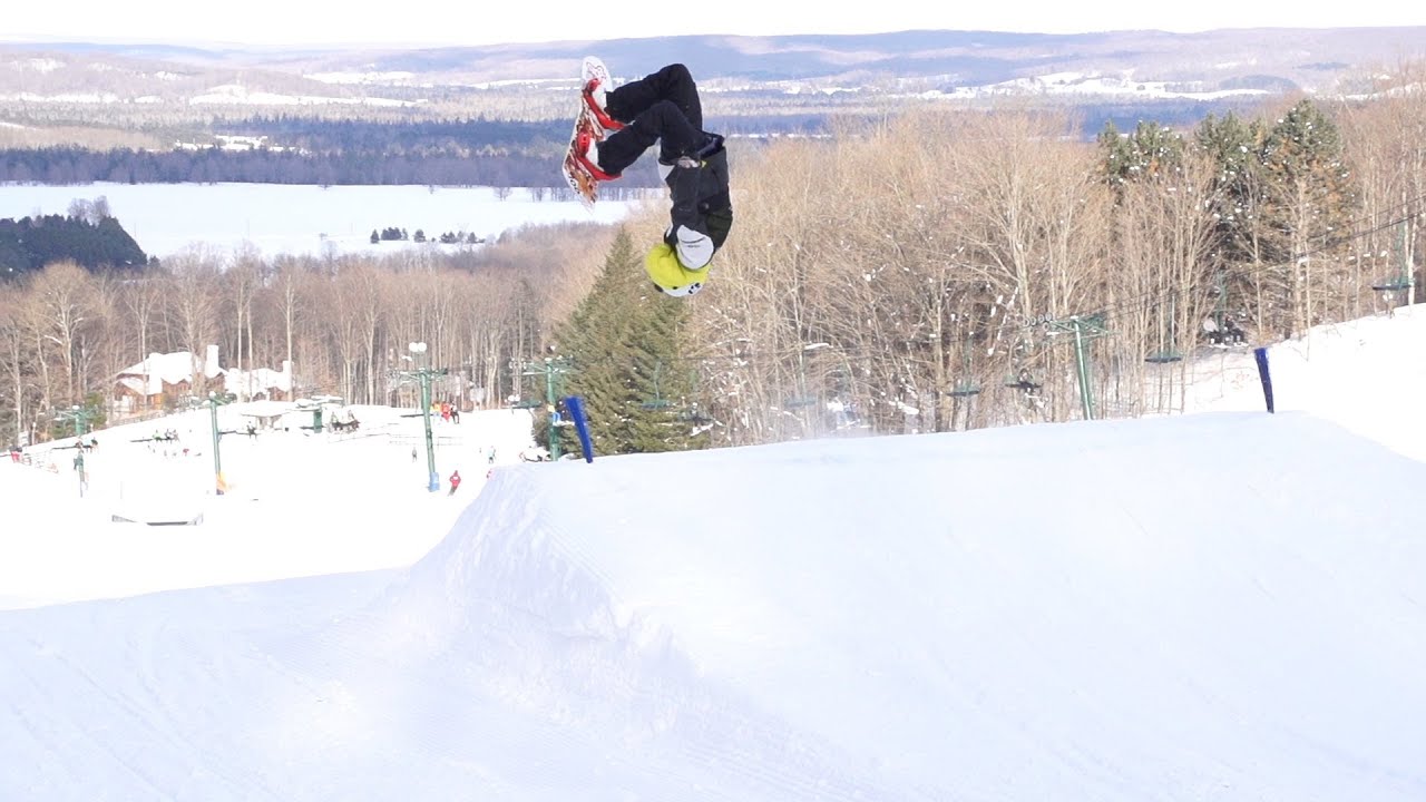 Boyne Mountain snowboard/ski slopestyle contest