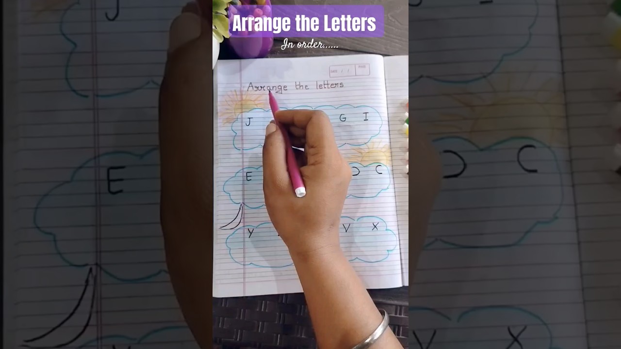 Arrange the letters in order worksheet 🌈 #education #trending #shorts #youtubeshorts #explore