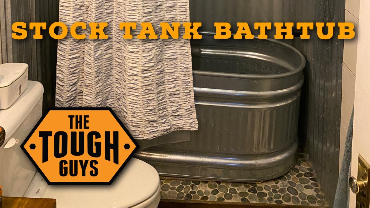 Steel Stock Tank / Water Trough Bathtub Install