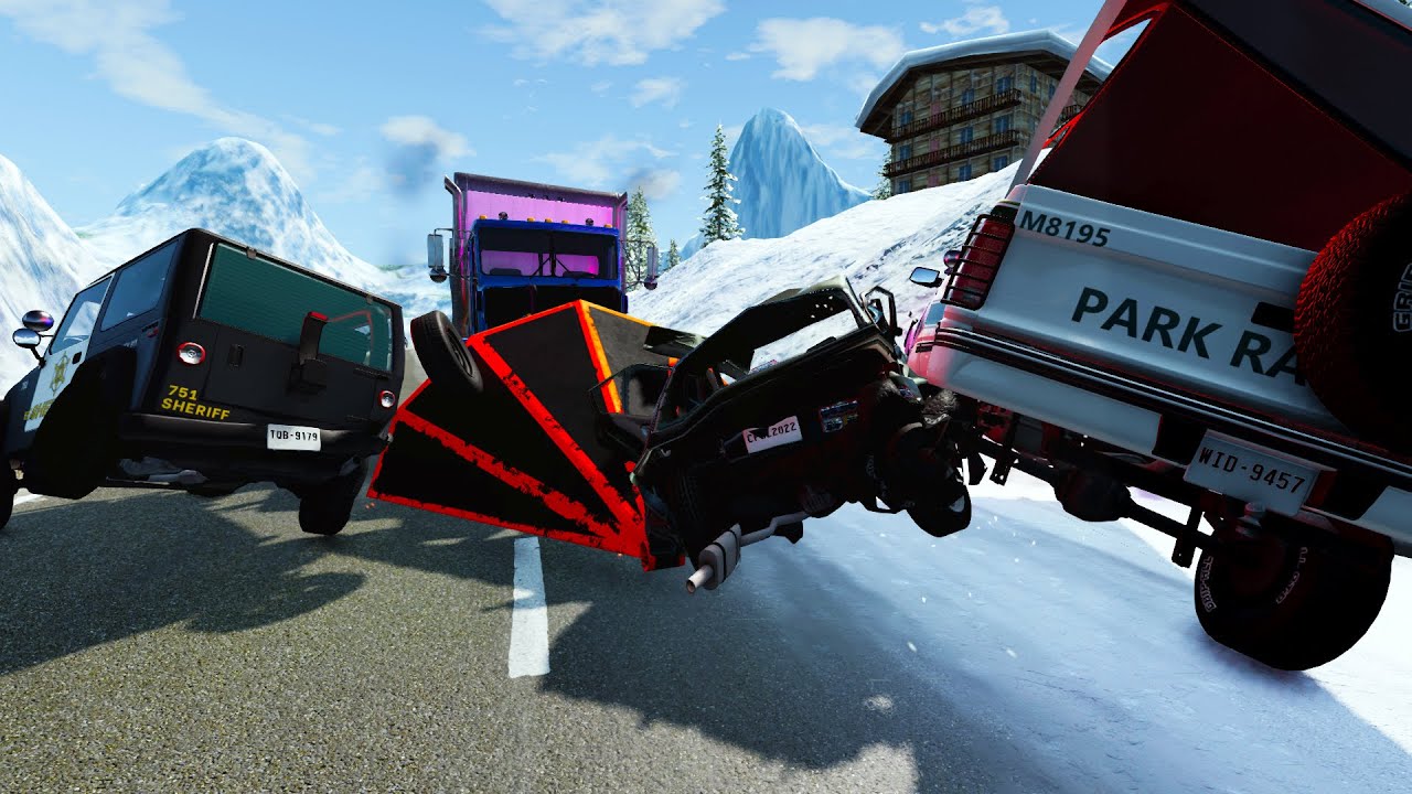 Just Crashes #52 - BeamNG Drive (Ram Plow Madness)