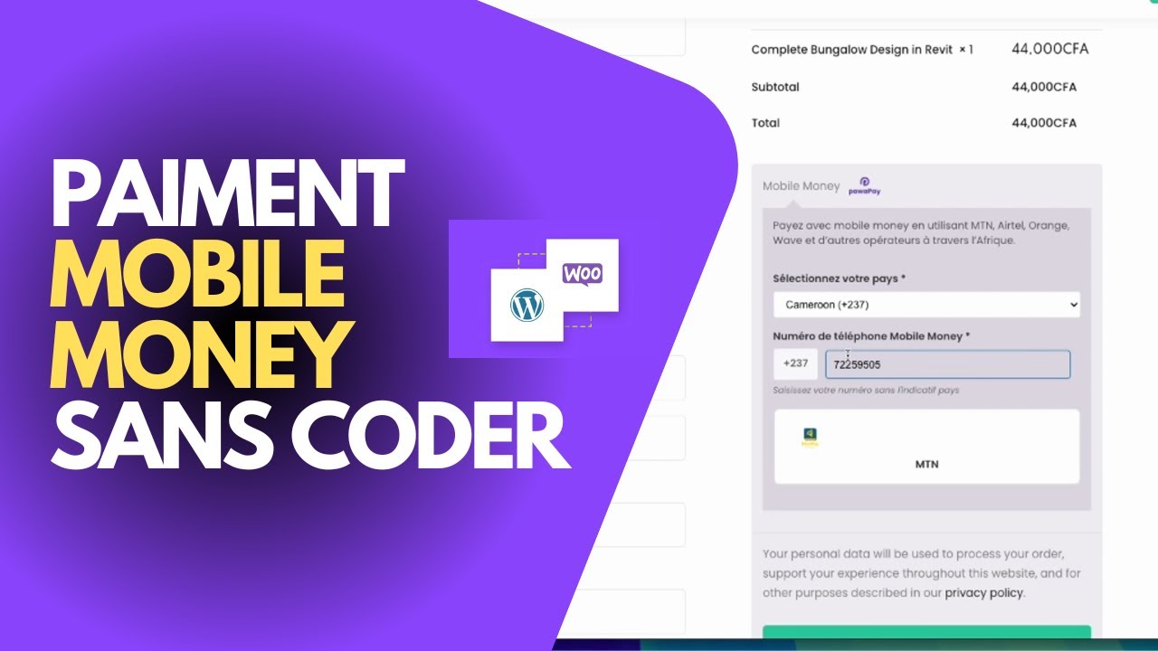 WordPress : ajouter le paiement par Mobile Money avec woocommerce 