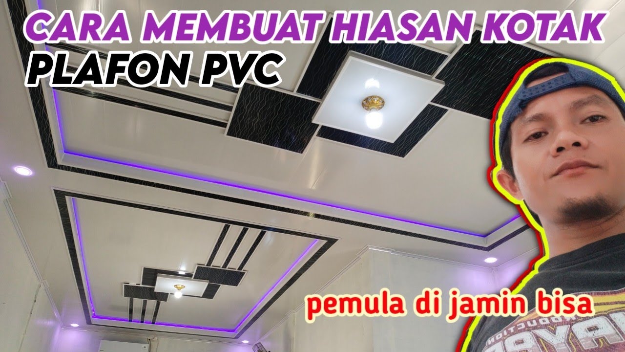 membuat ornamen tiga kotak plafon PVC || tutorial Ayunda kreatif