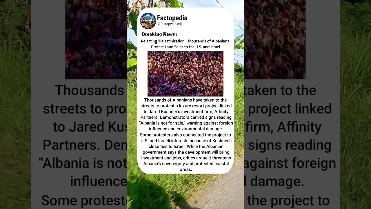 Why Are Albanians Protesting a Trump Family-Linked Deal? #jaredkushner #albania #protest