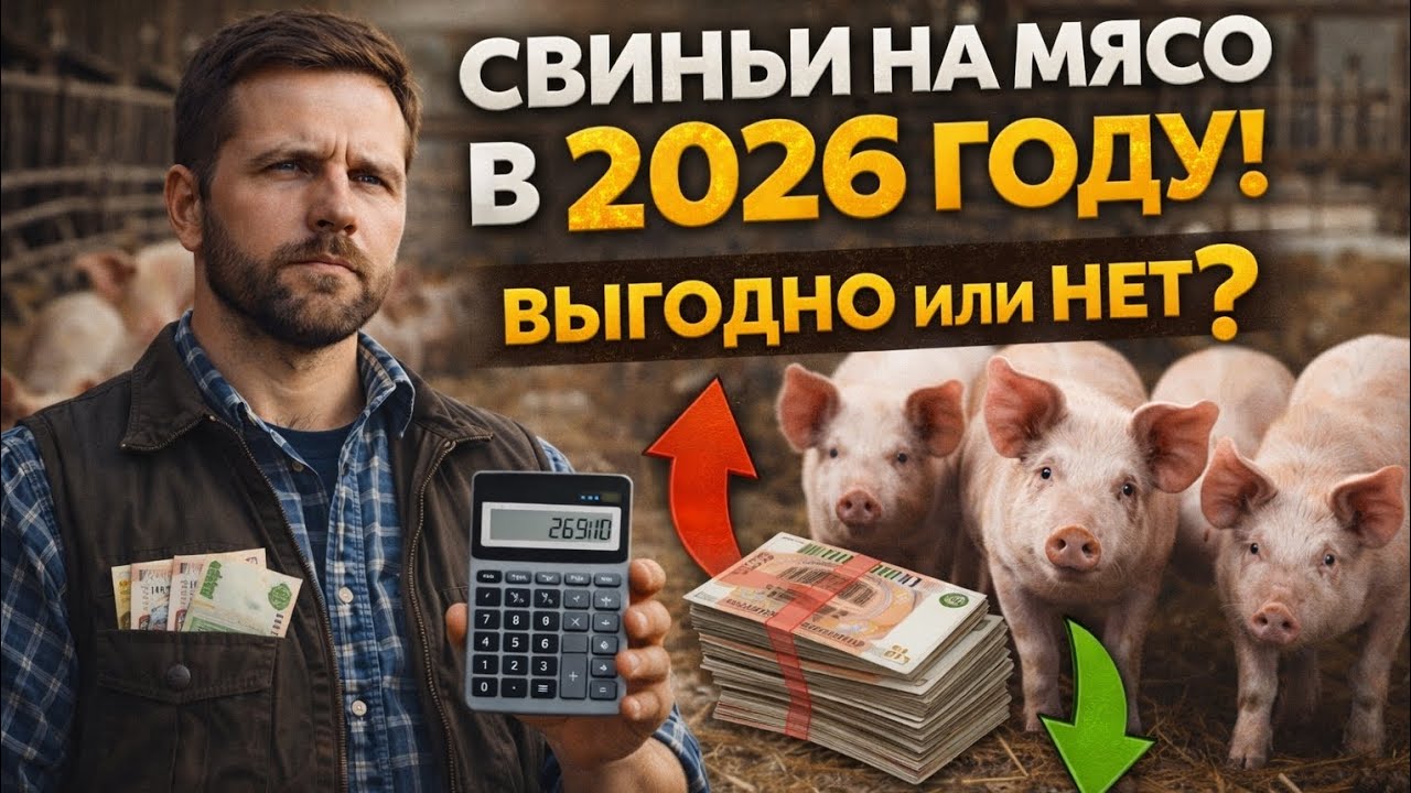 СВИНЬИ НА МЯСО В 2026 🐷 ВЫГОДНО ИЛИ НЕТ? Реальный расчёт прибыли по цифрам!