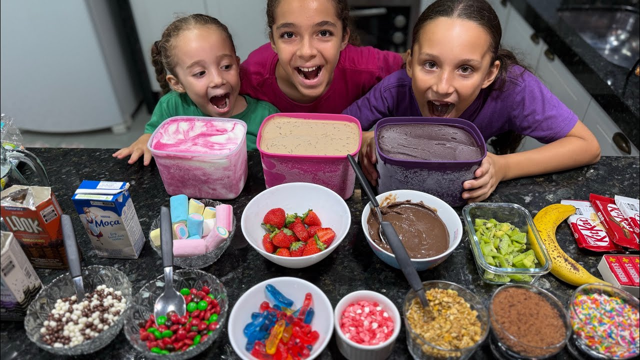 ABRIMOS UMA SORVETERIA EM CASA 🍨