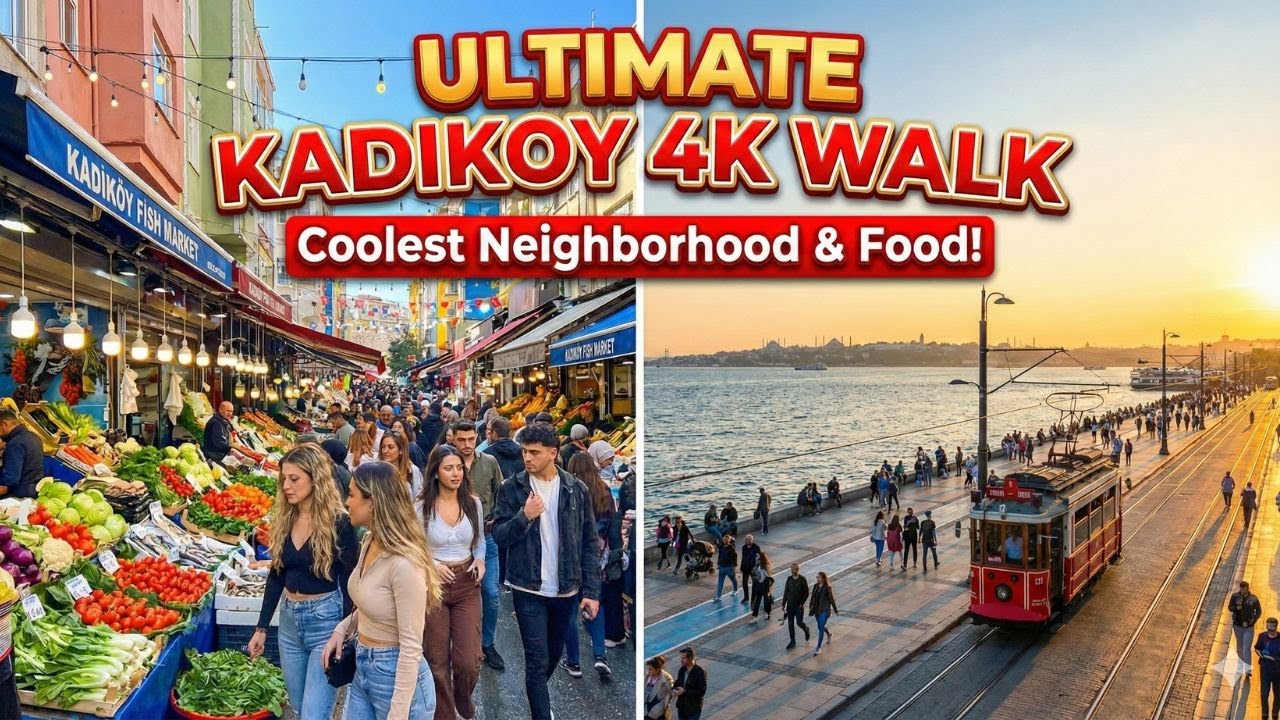 Istanbul Kadikoy 2025 | Asian Side Walking Tour 4K 100fps | Real Life Bazaar