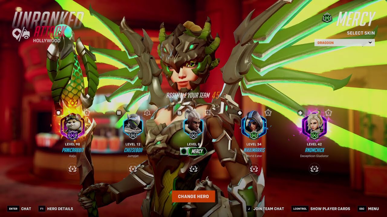 Overwatch Gameplay | Mercy | Hollywood