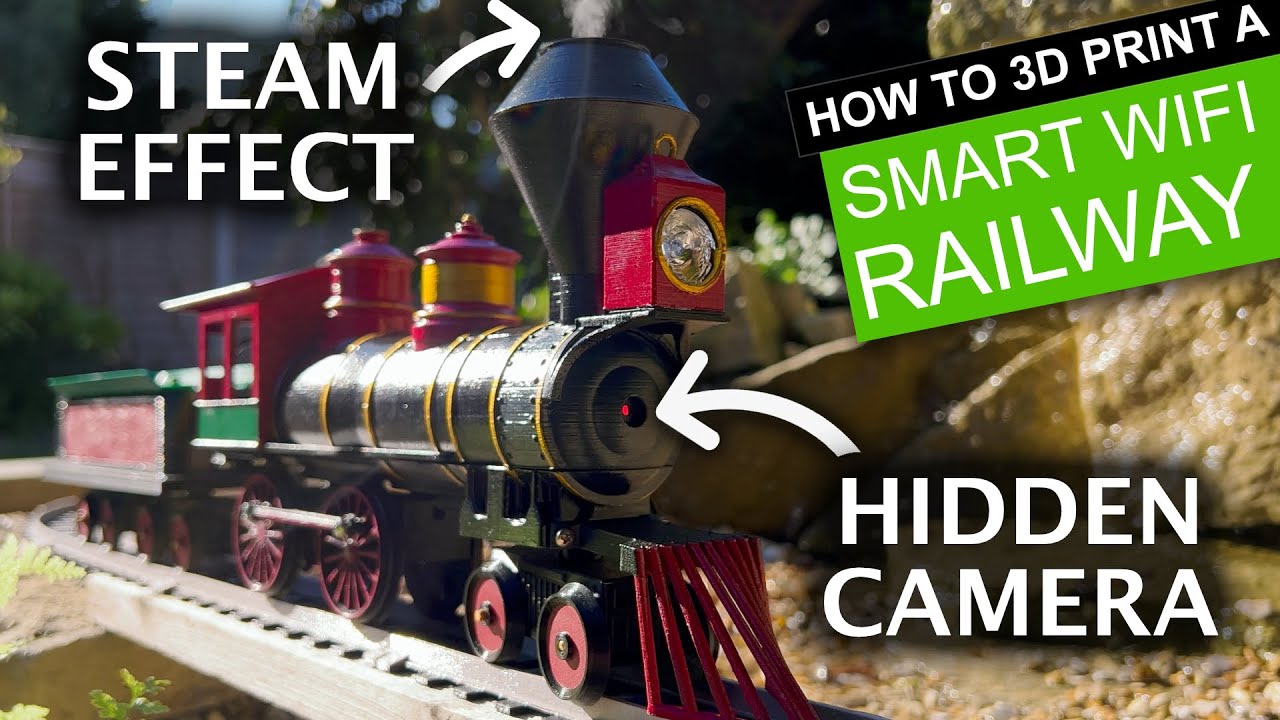 РАСПЕЧАТАЙТЕ ПАРОВОЗ НА 3D-ПЕЧАТИ 🚂 С помощью Steam, прямой трансляции с камеры и управления по W...