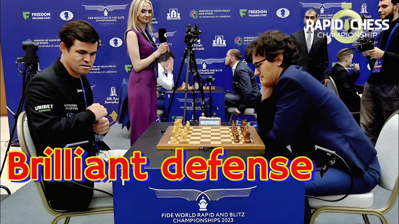 Brilliant defense!!! Magnus Vs Petrov, Nikita || World Rapid Chess Champion
