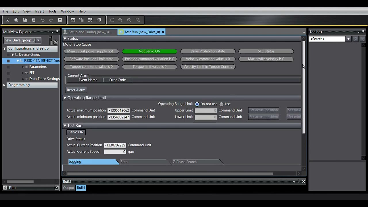 OMRON Sysmac Studio R88D AC Servo Drive Setup and Tuning via USB
