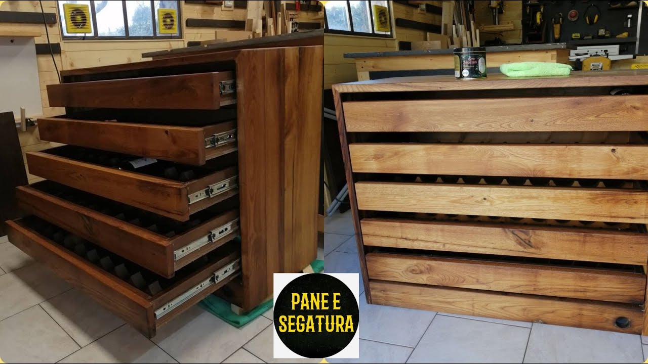 CANTINETTA IN CASTAGNO MASSELLO, riciclo di assi di tino!
