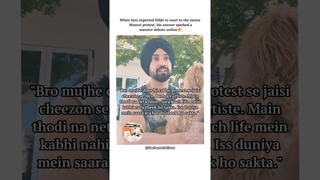 should they use their voice for social causes? #diljitdosanjh #studentprotest #cjp #jantarmantar #yt