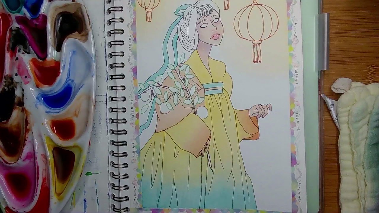 Lanterns and Hanfus - watercolor/ Aquarelle - part 1 (DE/EN)