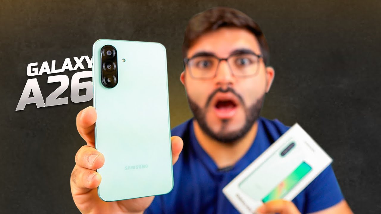 COM ELE! Galaxy A26 é o MELHOR LANÇAMENTO da Samsung em 2025! (Grava em 4k, IP67, Amoled...)
