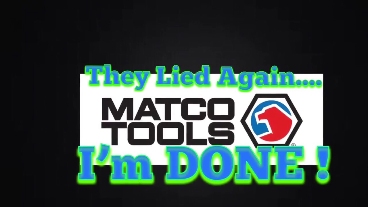 Мой бывший дилер Matco меня обманул! 🤬