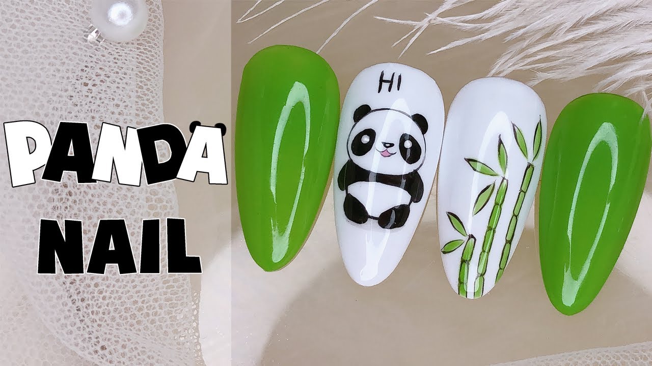 Симпатичный и легкий маникюр с изображением панды || Дизайн ногтей с животными