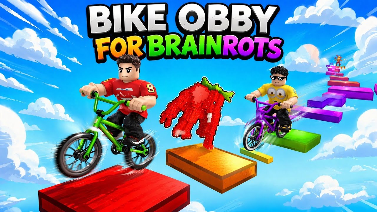 Bike Obby 🚴&zwj;♂️ Rrezik, rr&euml;zime dhe Brainrota t&euml; forta! 😱
